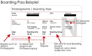 Boarding Pass Beispiel