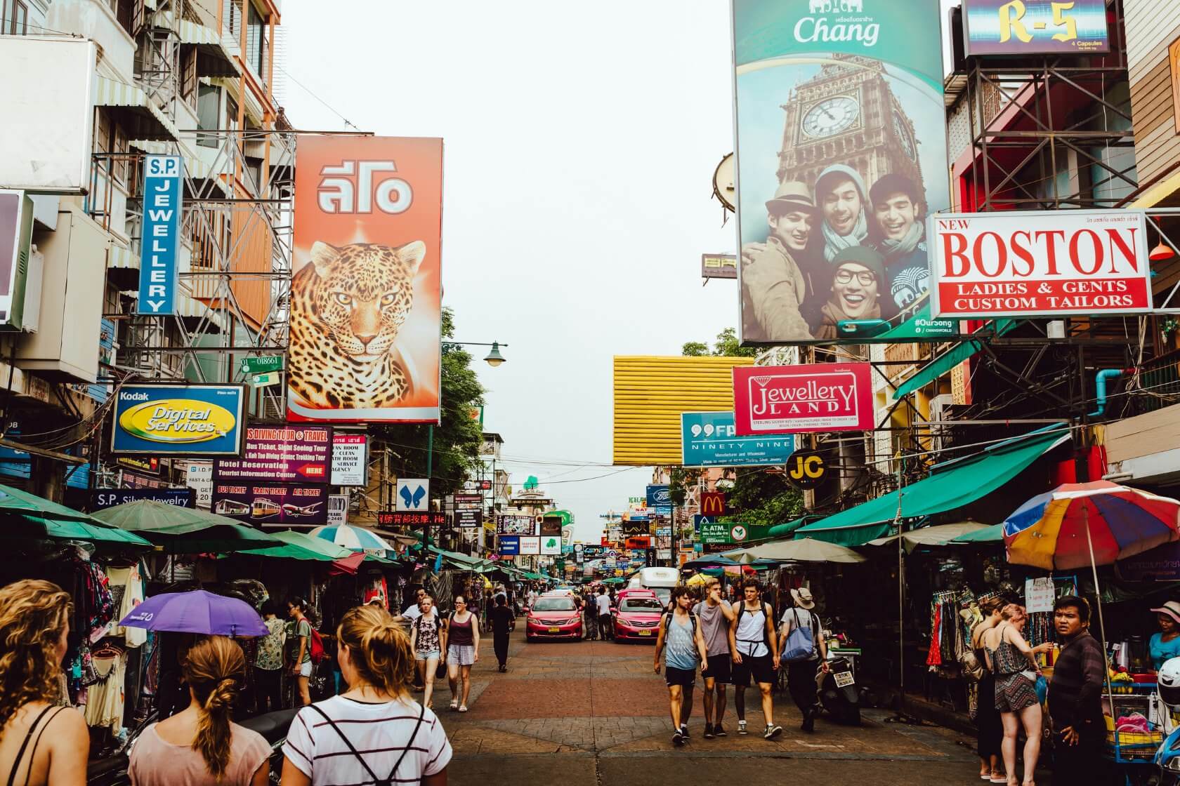 Khao San Road Bangkok am Nachmittag