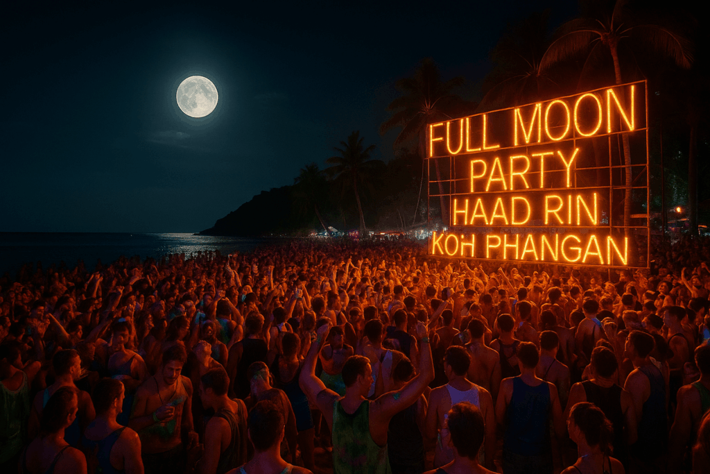 Full Moon Party Koh Phangan Illustration