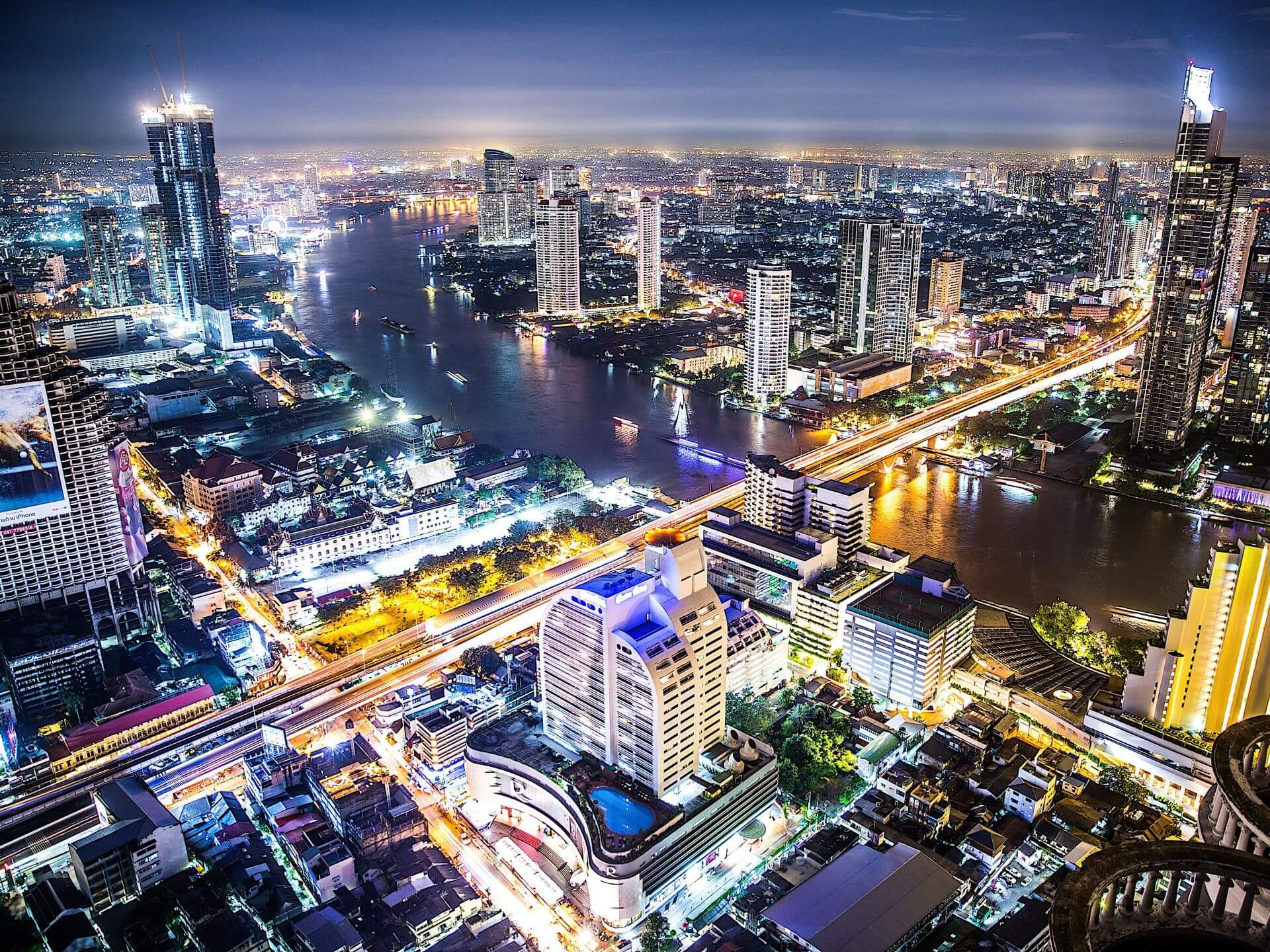 Bangok Skyline bei Nacht Bangkok Skyline bei Nacht