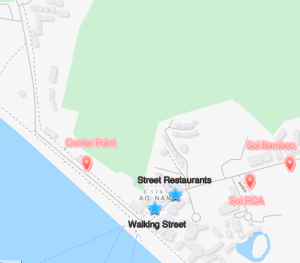Nachtleben Ao Nang Karte Ao Nang Nightlife Map