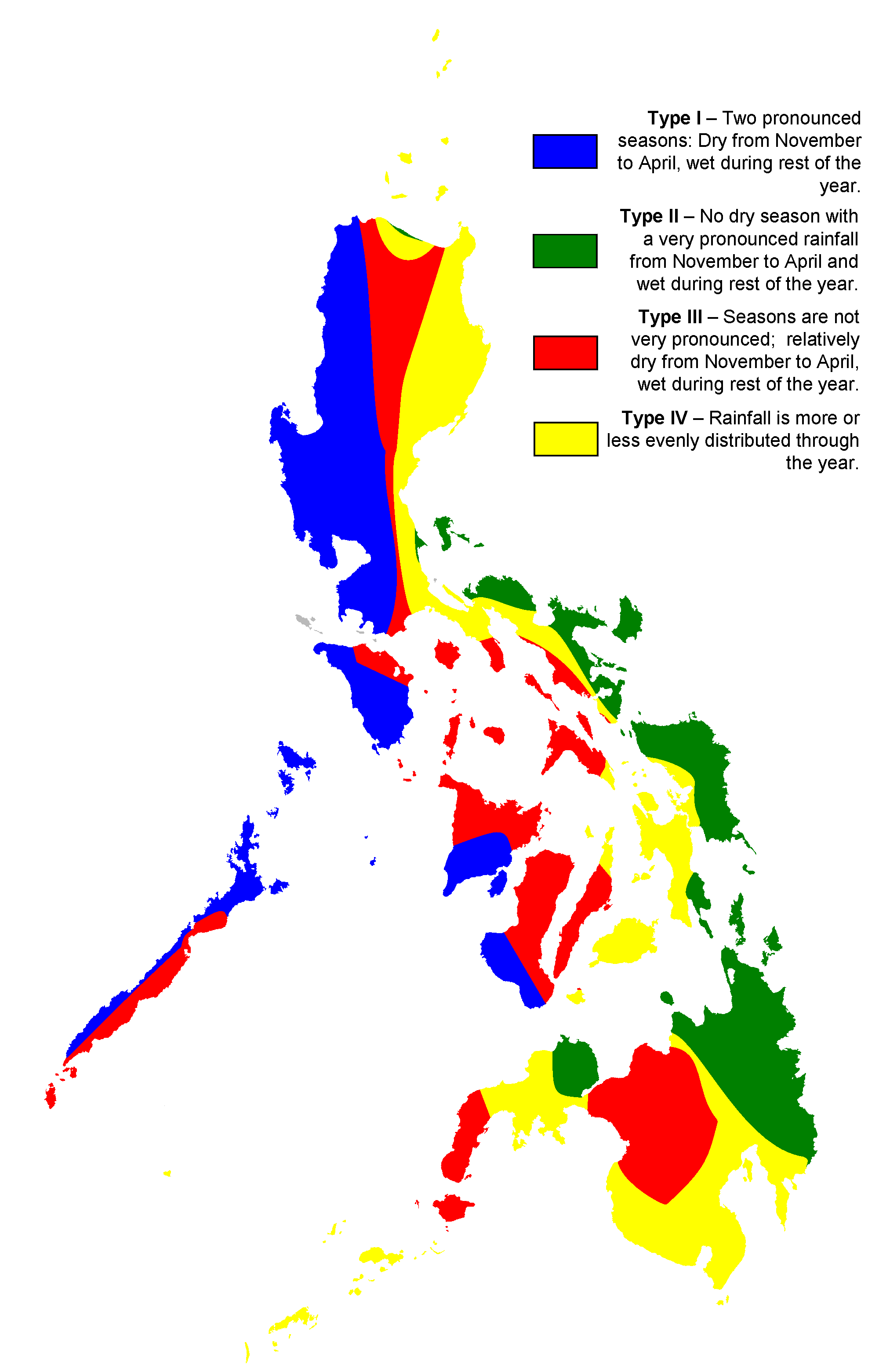 Klimakarte Philippinen - Klimazonen - Reiseblog Flashpacking4Life