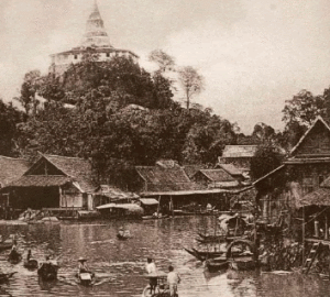 Bangkok Wat Saket - Alte Aufnahme