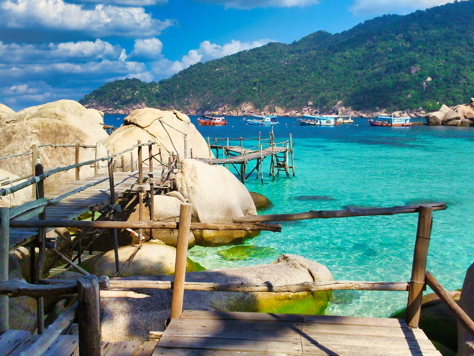 Blick auf Koh Tao von Koh Nang Yuan