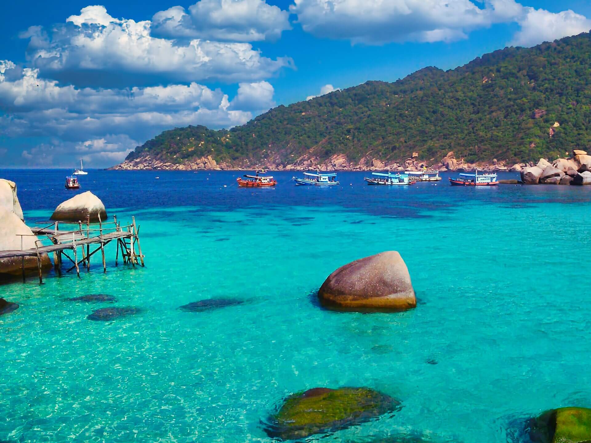 Koh Nang Yuan Blick auf Wasser