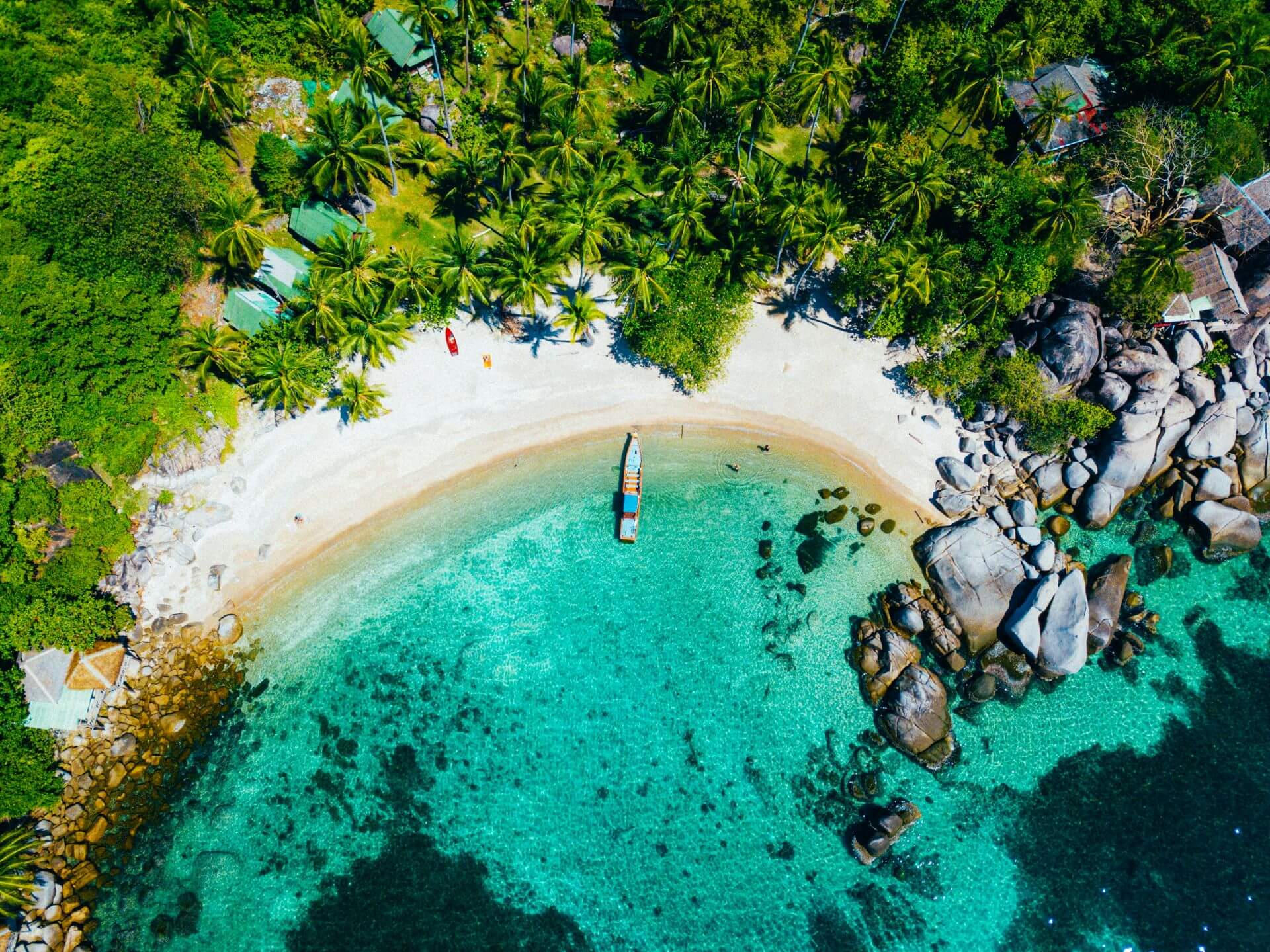 Koh Tao Strand Drohnenaufnahme