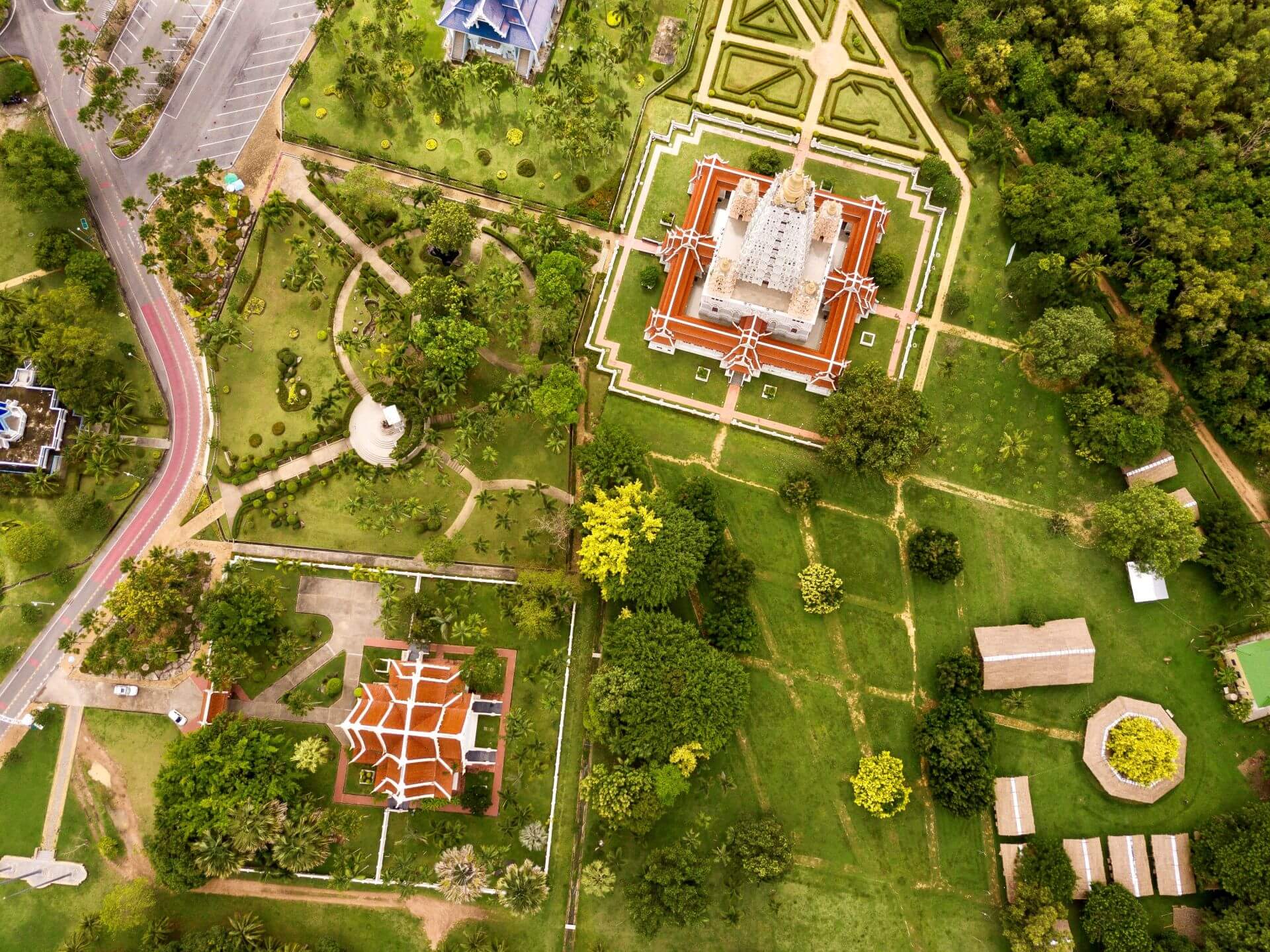 Wat Yansangwararam Drohnenaufnahme