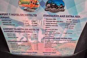 Transportpreise Panglao Island